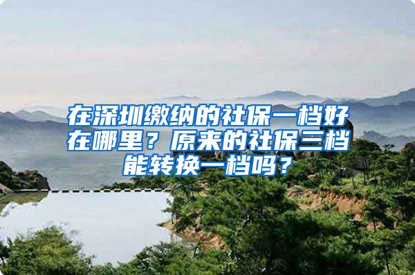 在深圳缴纳的社保一档好在哪里？原来的社保三档能转换一档吗？