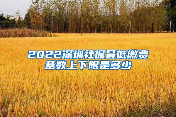 2022深圳社保最低缴费基数上下限是多少