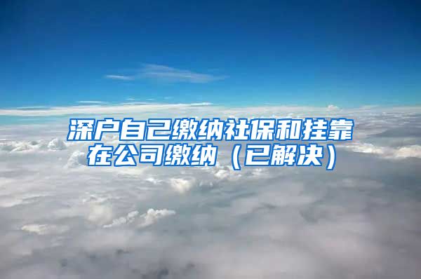 深户自己缴纳社保和挂靠在公司缴纳（已解决）