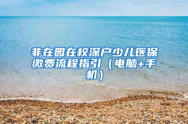 非在园在校深户少儿医保缴费流程指引（电脑+手机）