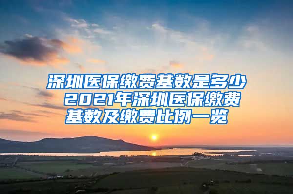 深圳医保缴费基数是多少 2021年深圳医保缴费基数及缴费比例一览