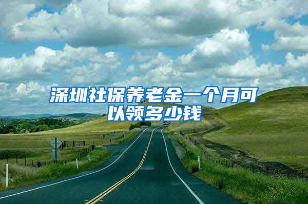 深圳社保养老金一个月可以领多少钱