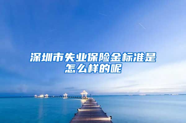 深圳市失业保险金标准是怎么样的呢