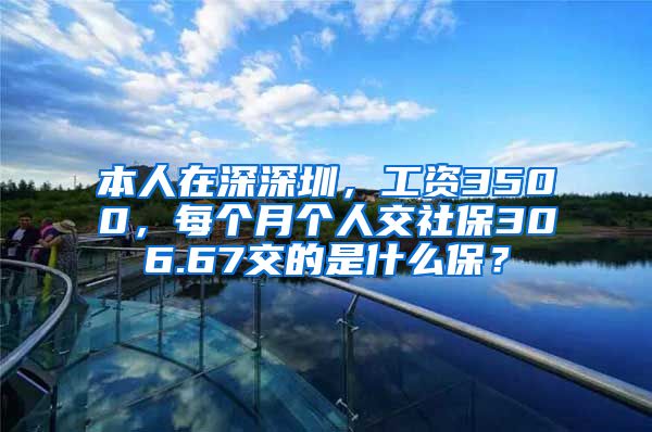 本人在深深圳，工资3500，每个月个人交社保306.67交的是什么保？