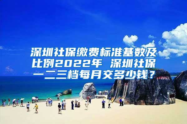 深圳社保缴费标准基数及比例2022年 深圳社保一二三档每月交多少钱？