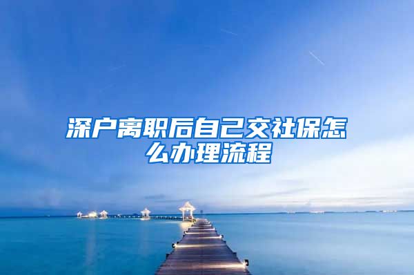 深户离职后自己交社保怎么办理流程