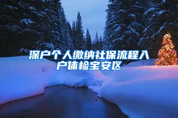 深户个人缴纳社保流程入户体检宝安区