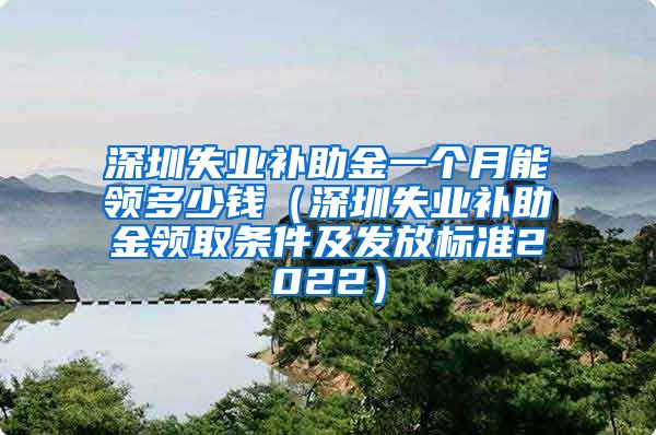 深圳失业补助金一个月能领多少钱（深圳失业补助金领取条件及发放标准2022）