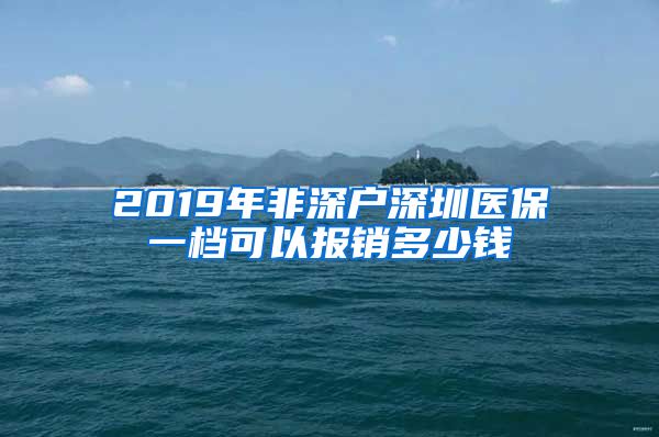 2019年非深户深圳医保一档可以报销多少钱