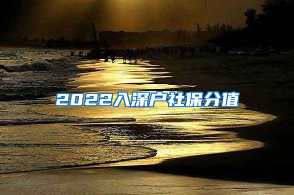 2022入深户社保分值