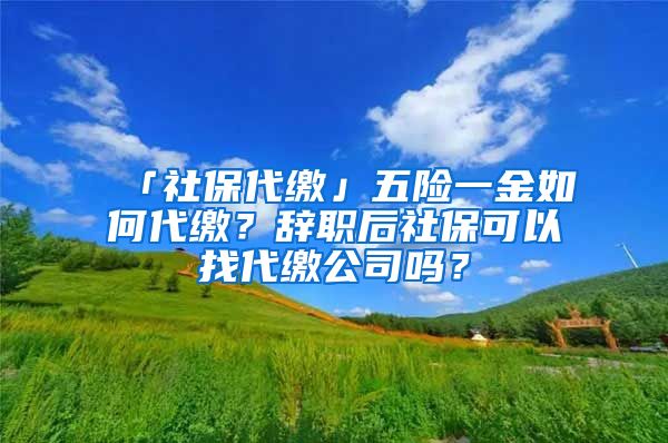 「社保代缴」五险一金如何代缴？辞职后社保可以找代缴公司吗？