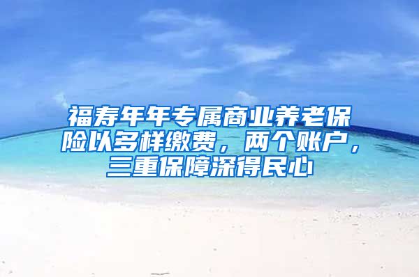 福寿年年专属商业养老保险以多样缴费，两个账户，三重保障深得民心