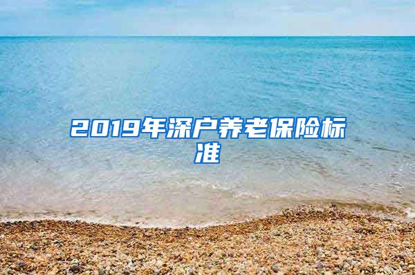 2019年深户养老保险标准