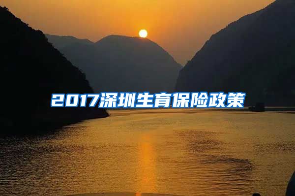 2017深圳生育保险政策