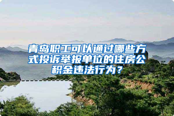 青岛职工可以通过哪些方式投诉举报单位的住房公积金违法行为？