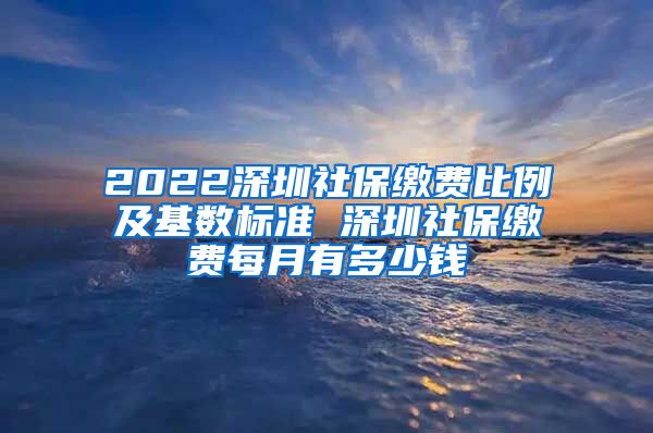 2022深圳社保缴费比例及基数标准 深圳社保缴费每月有多少钱