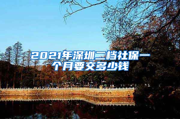 2021年深圳二档社保一个月要交多少钱