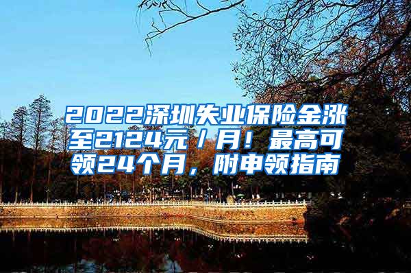 2022深圳失业保险金涨至2124元／月！最高可领24个月，附申领指南