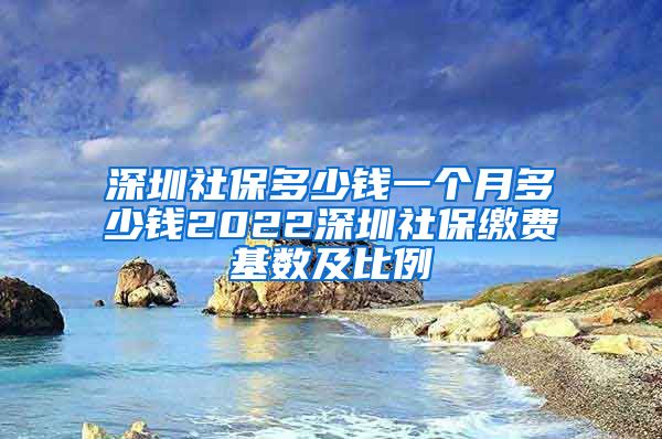 深圳社保多少钱一个月多少钱2022深圳社保缴费基数及比例