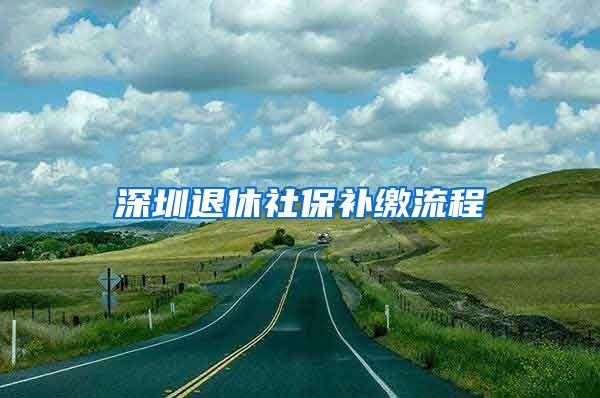 深圳退休社保补缴流程