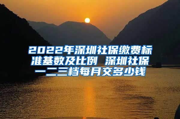 2022年深圳社保缴费标准基数及比例 深圳社保一二三档每月交多少钱