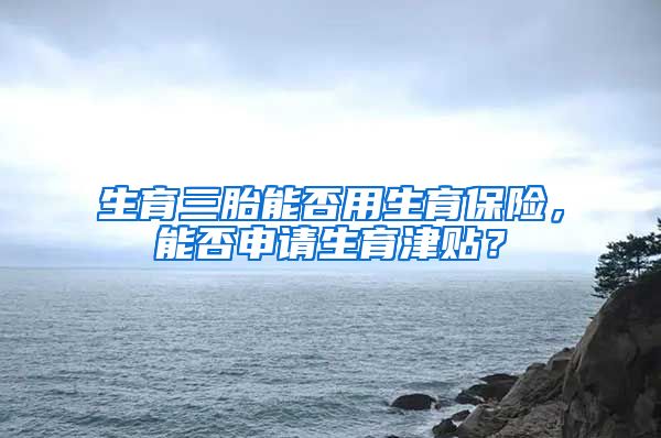 生育三胎能否用生育保险，能否申请生育津贴？