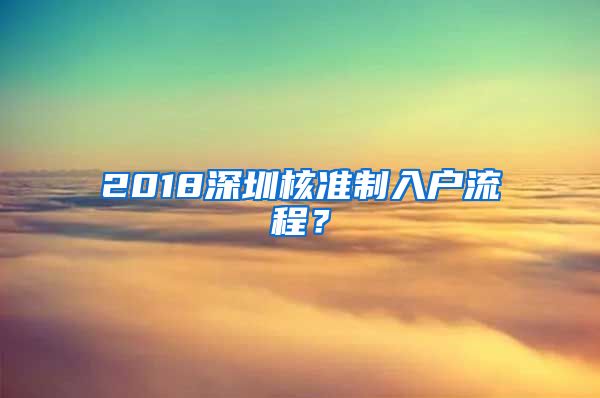 2018深圳核准制入户流程？