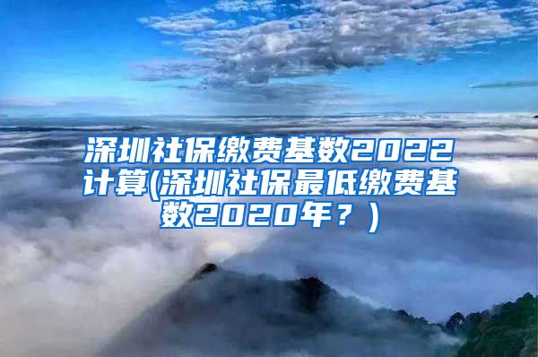 深圳社保缴费基数2022计算(深圳社保最低缴费基数2020年？)