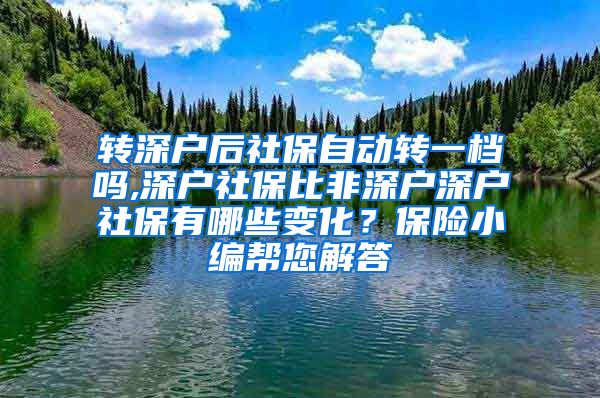 转深户后社保自动转一档吗,深户社保比非深户深户社保有哪些变化？保险小编帮您解答