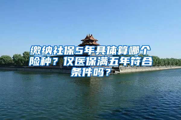 缴纳社保5年具体算哪个险种？仅医保满五年符合条件吗？