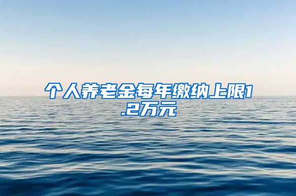 个人养老金每年缴纳上限1.2万元