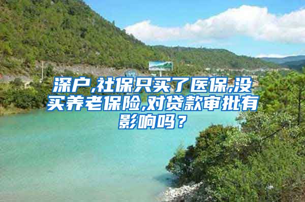 深户,社保只买了医保,没买养老保险,对贷款审批有影响吗？