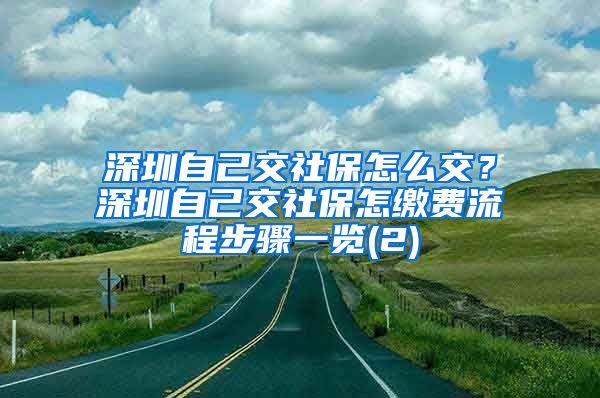 深圳自己交社保怎么交？深圳自己交社保怎缴费流程步骤一览(2)