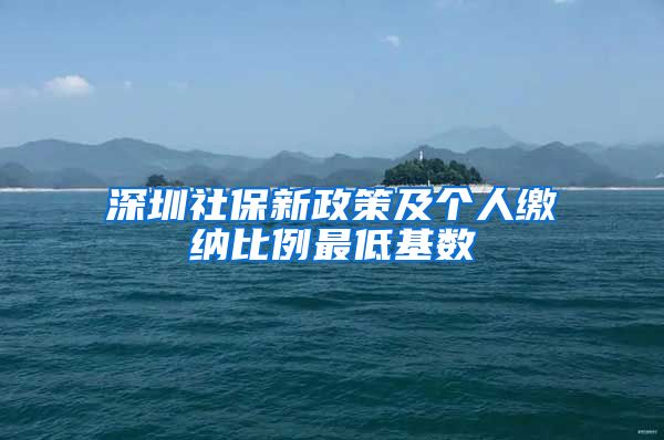 深圳社保新政策及个人缴纳比例最低基数