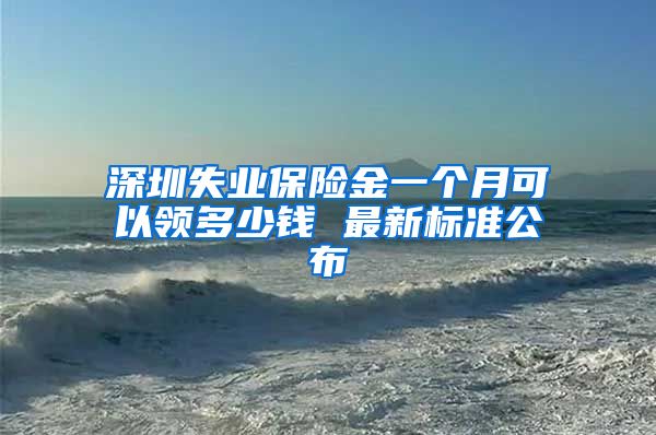 深圳失业保险金一个月可以领多少钱 最新标准公布