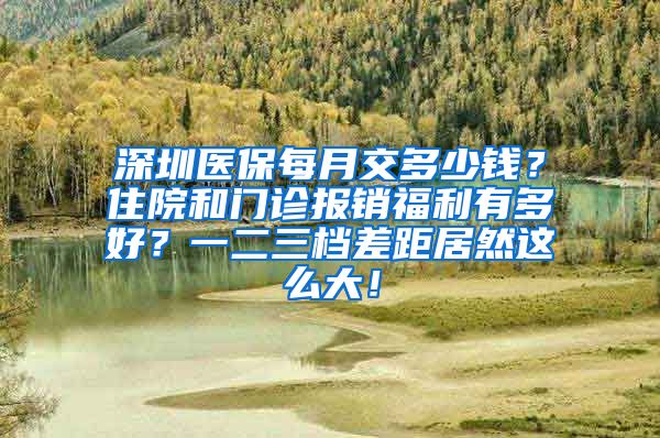 深圳医保每月交多少钱？住院和门诊报销福利有多好？一二三档差距居然这么大！