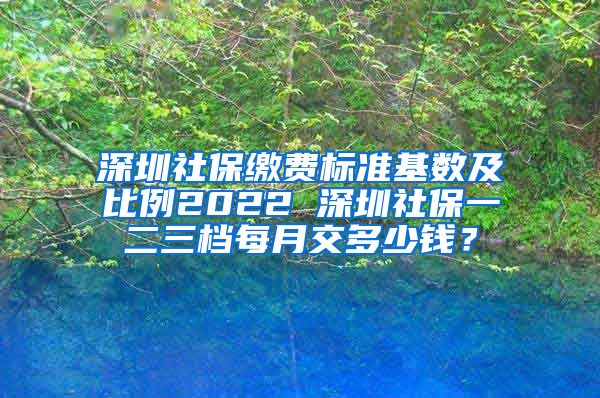 深圳社保缴费标准基数及比例2022 深圳社保一二三档每月交多少钱？