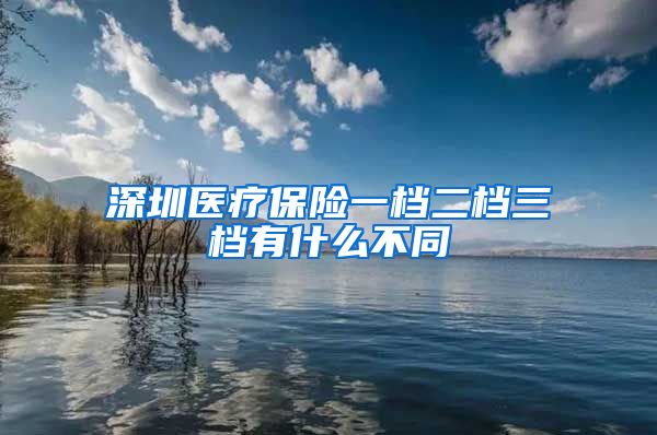 深圳医疗保险一档二档三档有什么不同