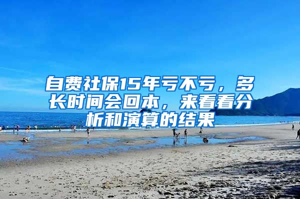 自费社保15年亏不亏，多长时间会回本，来看看分析和演算的结果