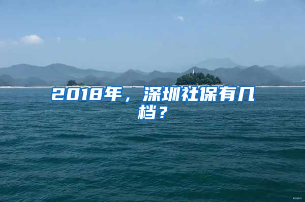 2018年，深圳社保有几档？