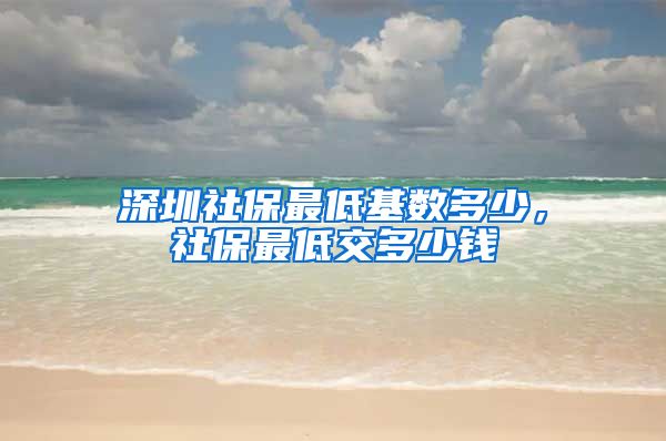 深圳社保最低基数多少，社保最低交多少钱