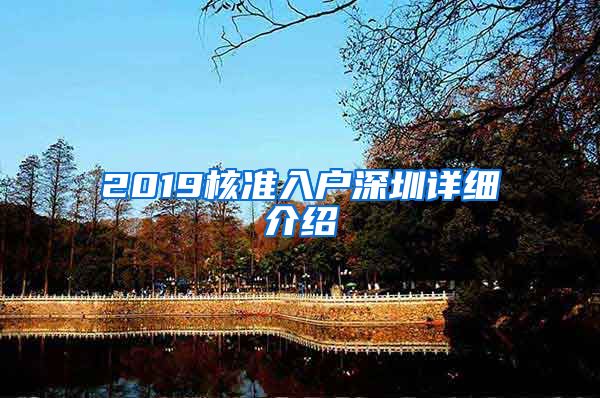 2019核准入户深圳详细介绍