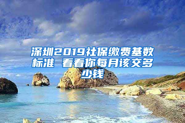 深圳2019社保缴费基数标准 看看你每月该交多少钱