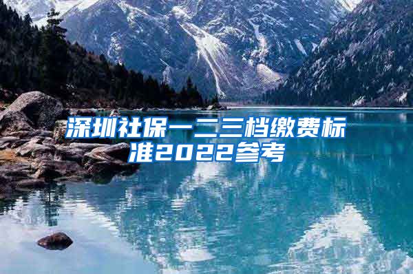 深圳社保一二三档缴费标准2022参考