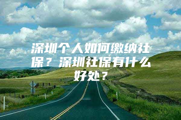 深圳个人如何缴纳社保？深圳社保有什么好处？