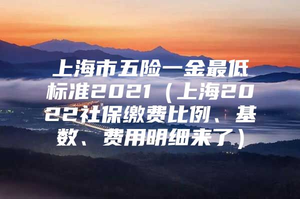 上海市五险一金最低标准2021（上海2022社保缴费比例、基数、费用明细来了）