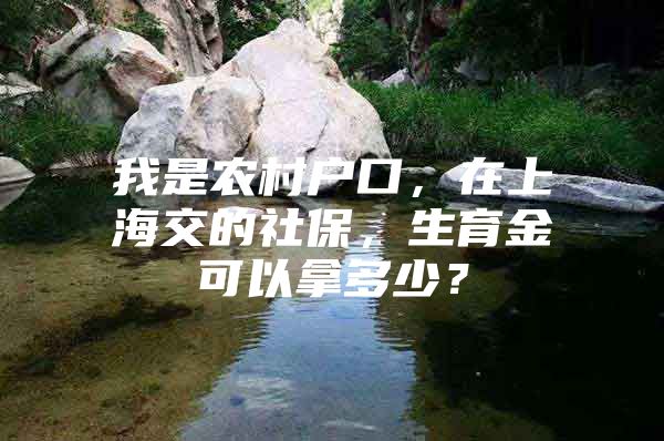 我是农村户口，在上海交的社保，生育金可以拿多少？