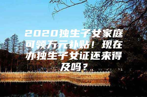 2020独生子女家庭可领万元补贴！现在办独生子女证还来得及吗？