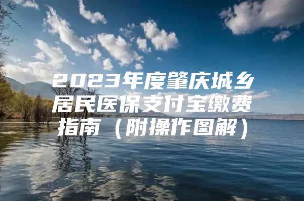 2023年度肇庆城乡居民医保支付宝缴费指南（附操作图解）