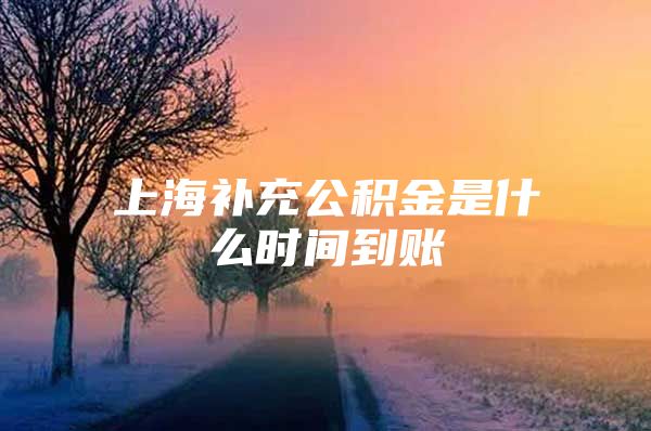 上海补充公积金是什么时间到账